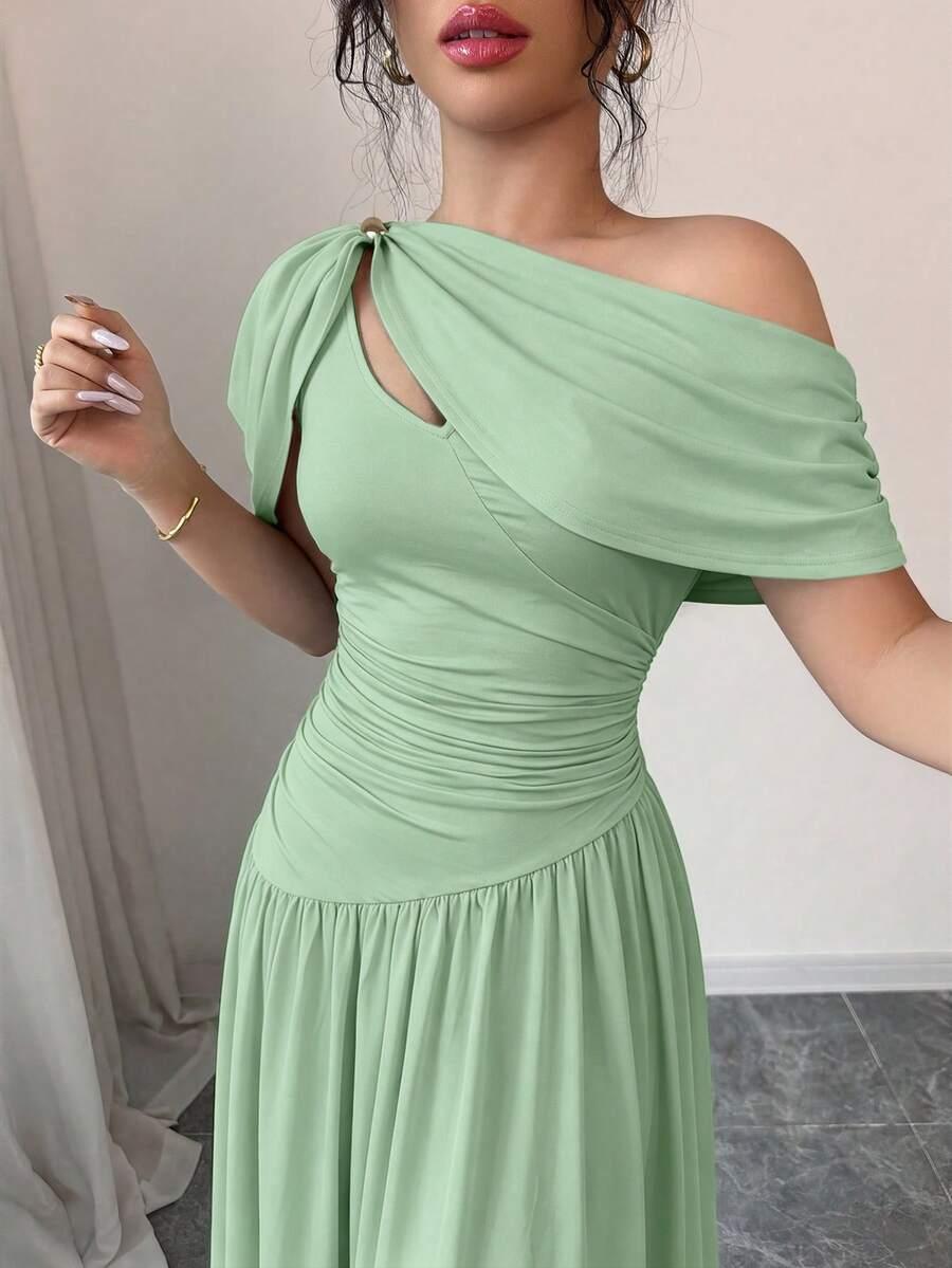 SHEIN MAXI SUKIENKA ASYMETRYCZNY DEKOLT S06__M