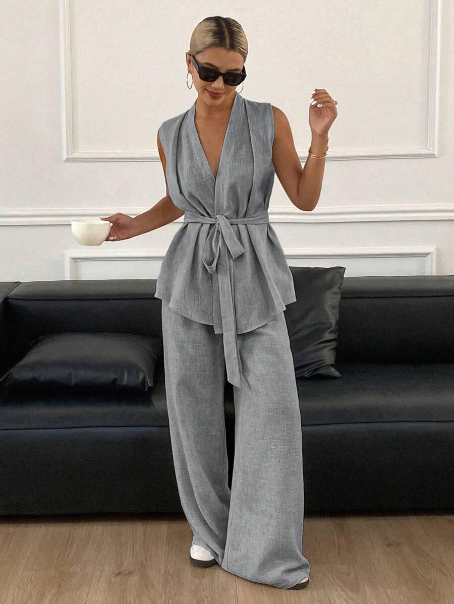 SHEIN BLUZKA SPODNIE KOMPLET S06__S