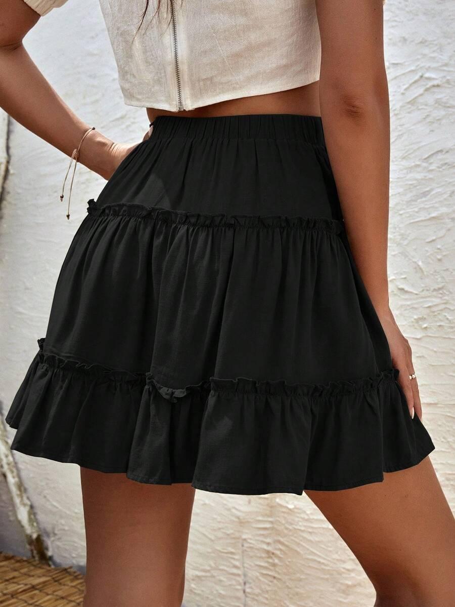 SHEIN CZARNA MINI SPÓDNICA