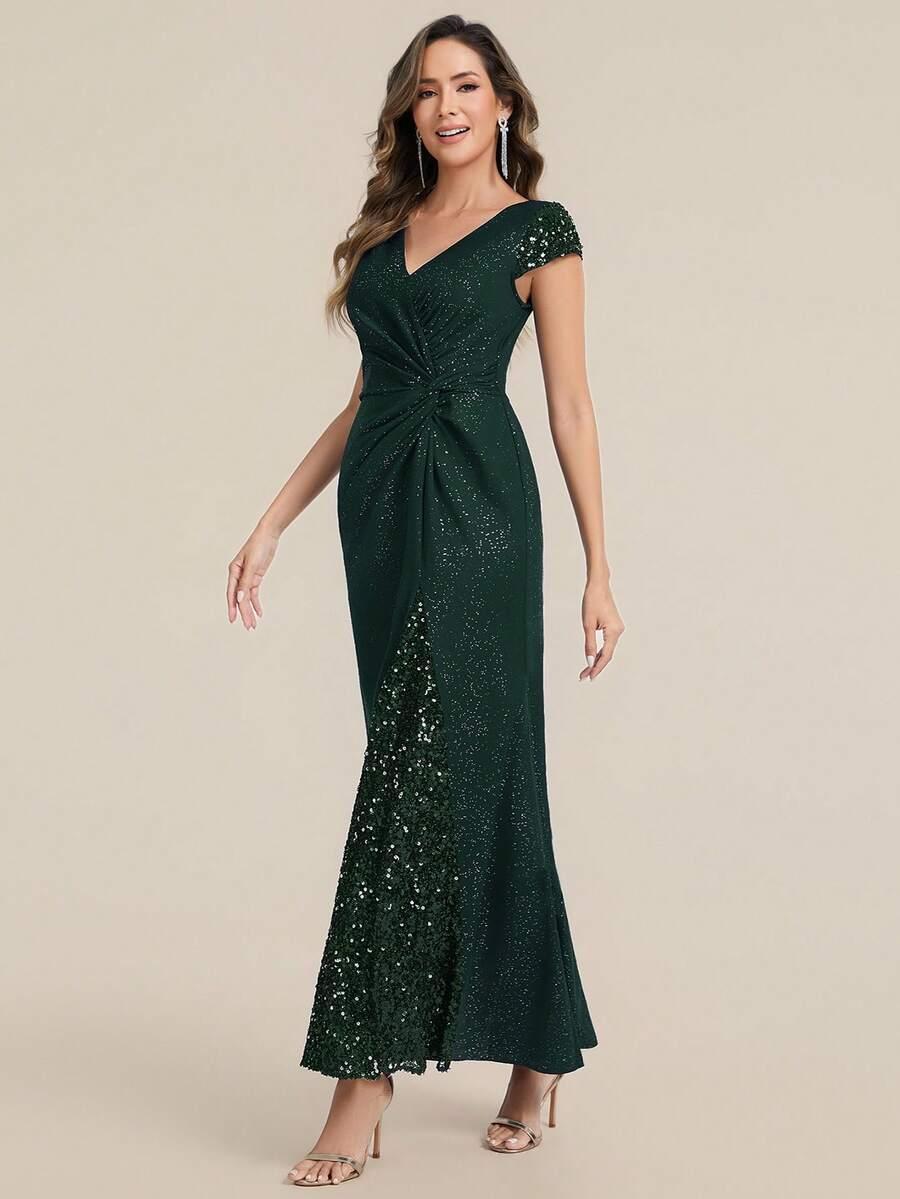 EVERPRETTY ZIELONA SUKIENKA ZDOBIENIE S06__L