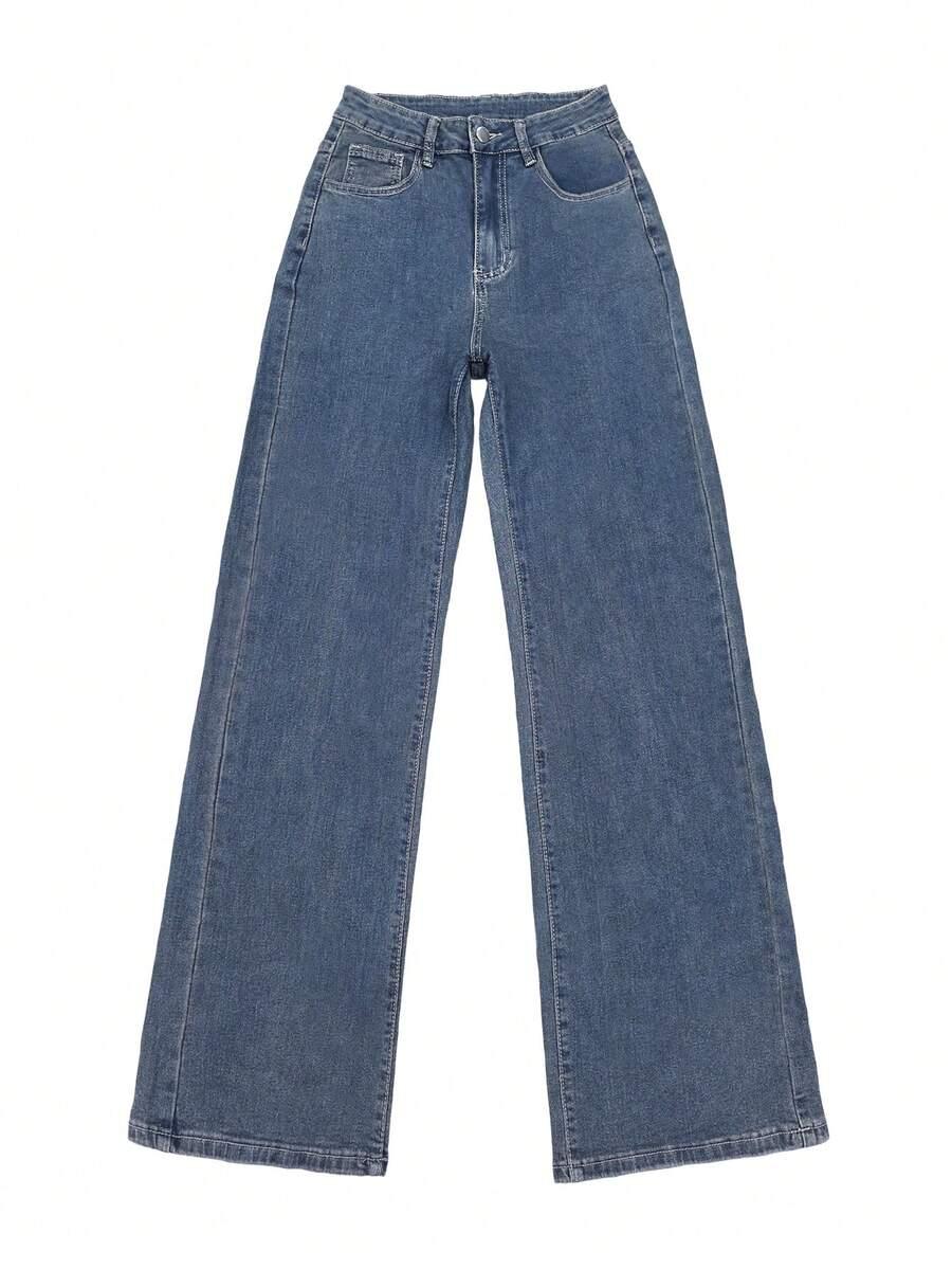 SHEIN NIEBIESKIE SPODNIE JEANS