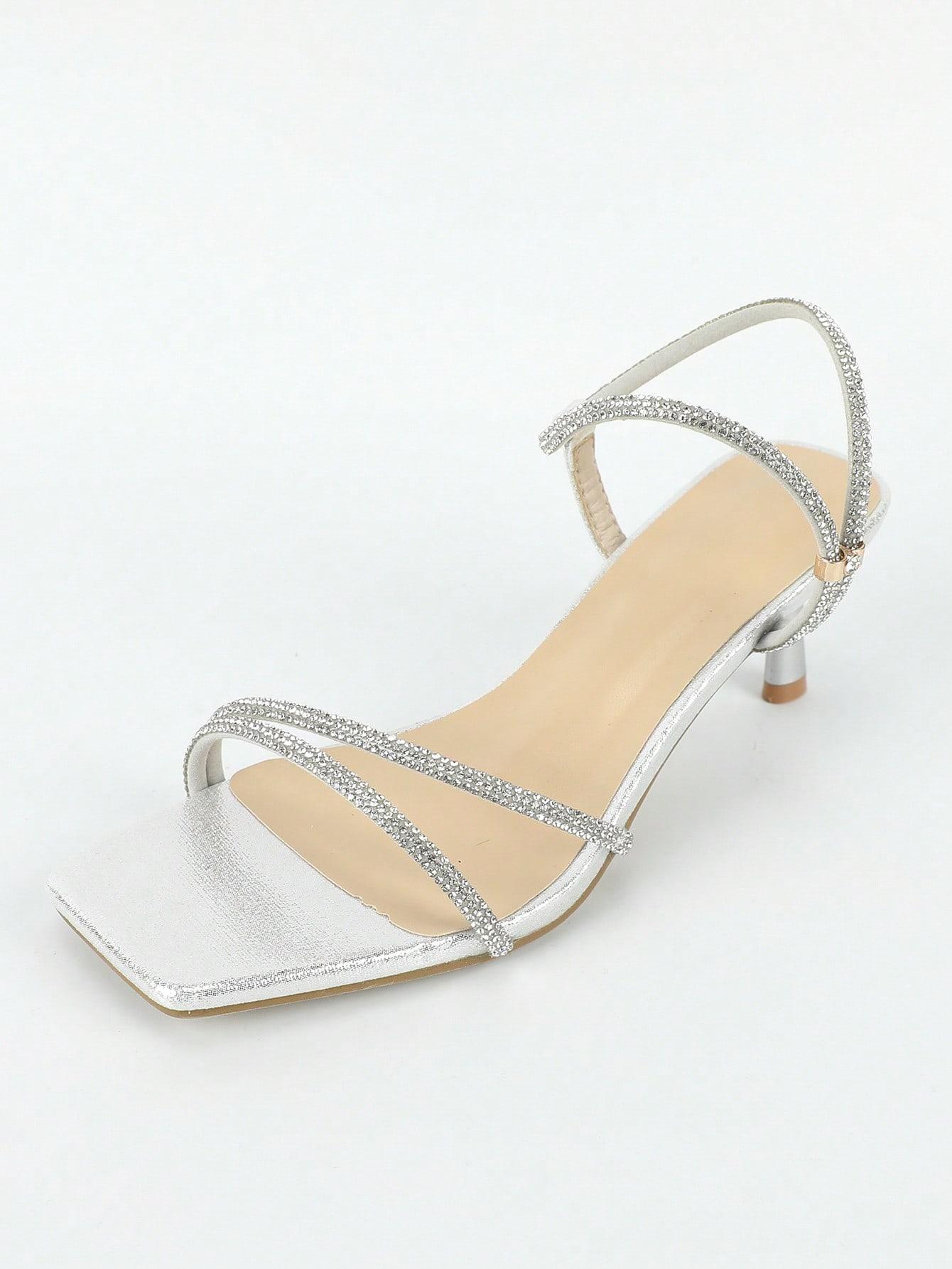 SHEIN SREBRNE SANDAŁY OBCAS S06__38