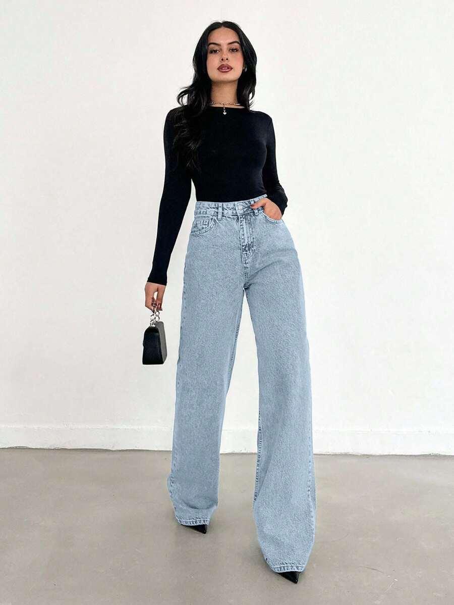 EURMUSE SPODNIE JEANS PROSTE NOGAWKI S06__M