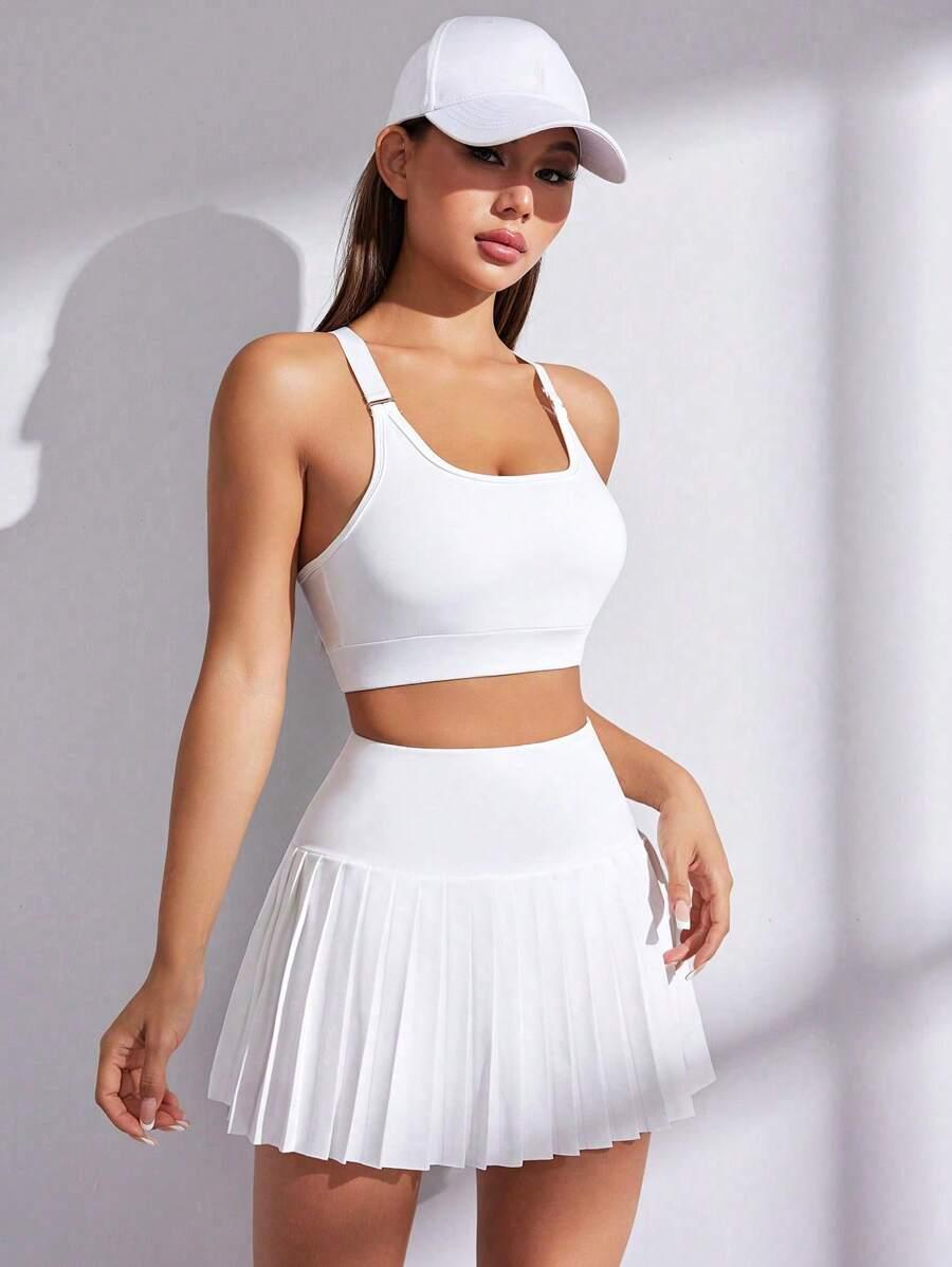 SHEIN BIAŁY TOP SPORTOWY S06__M