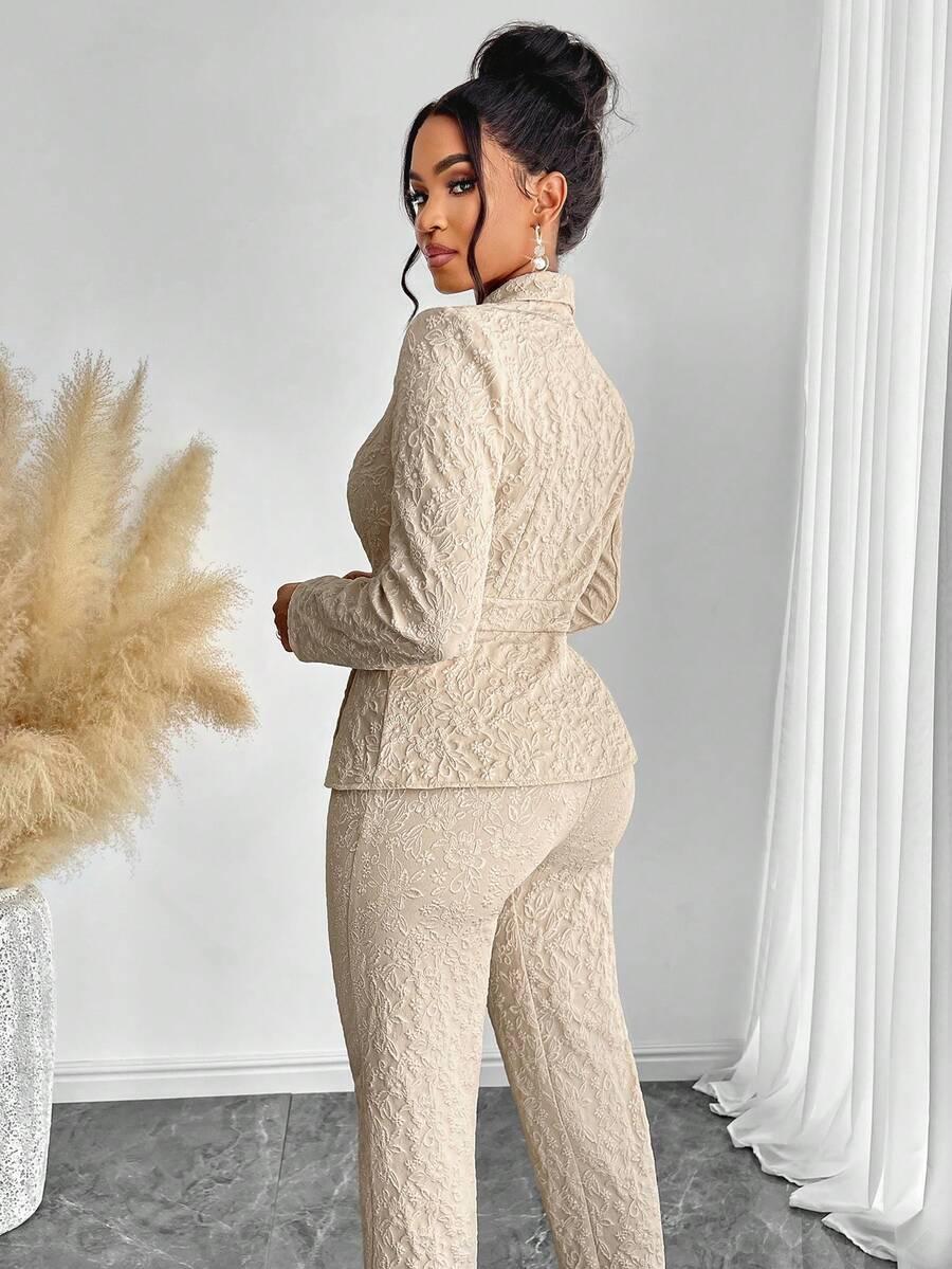 SHEIN KOMPLET MARYNARKA SPODNIE S06__L