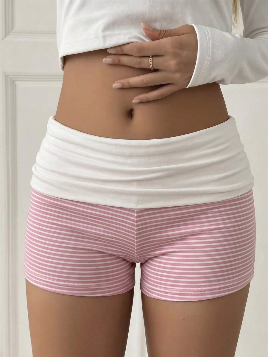 SHEIN KRÓTKIE SPODENKI W PASKI S06__M
