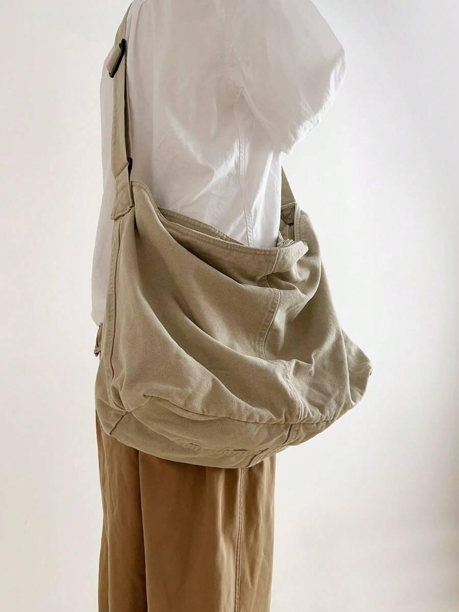 SHEIN BRĄZOWA TOREBKA NA PASKU S07__46X35CM