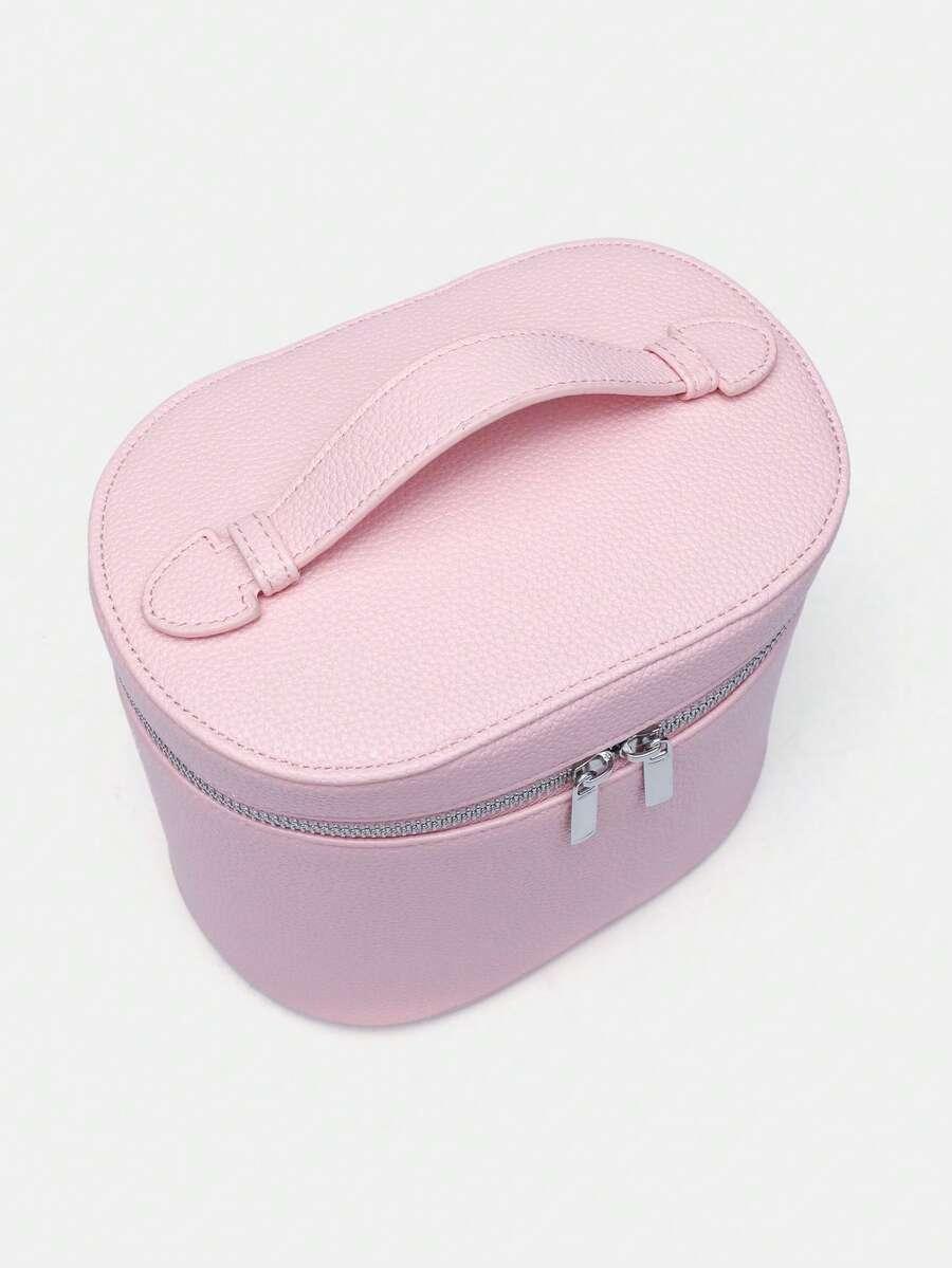SHEIN RÓŻOWA KOSMETYCZKA ZAMEK S07__14X15X20CM
