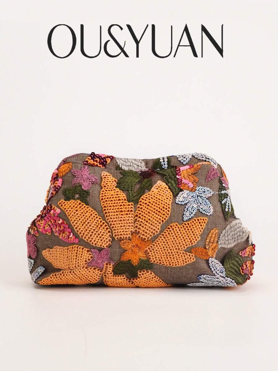 SHEIN TOREBKA WZÓR KWIATY S07__16X7X25