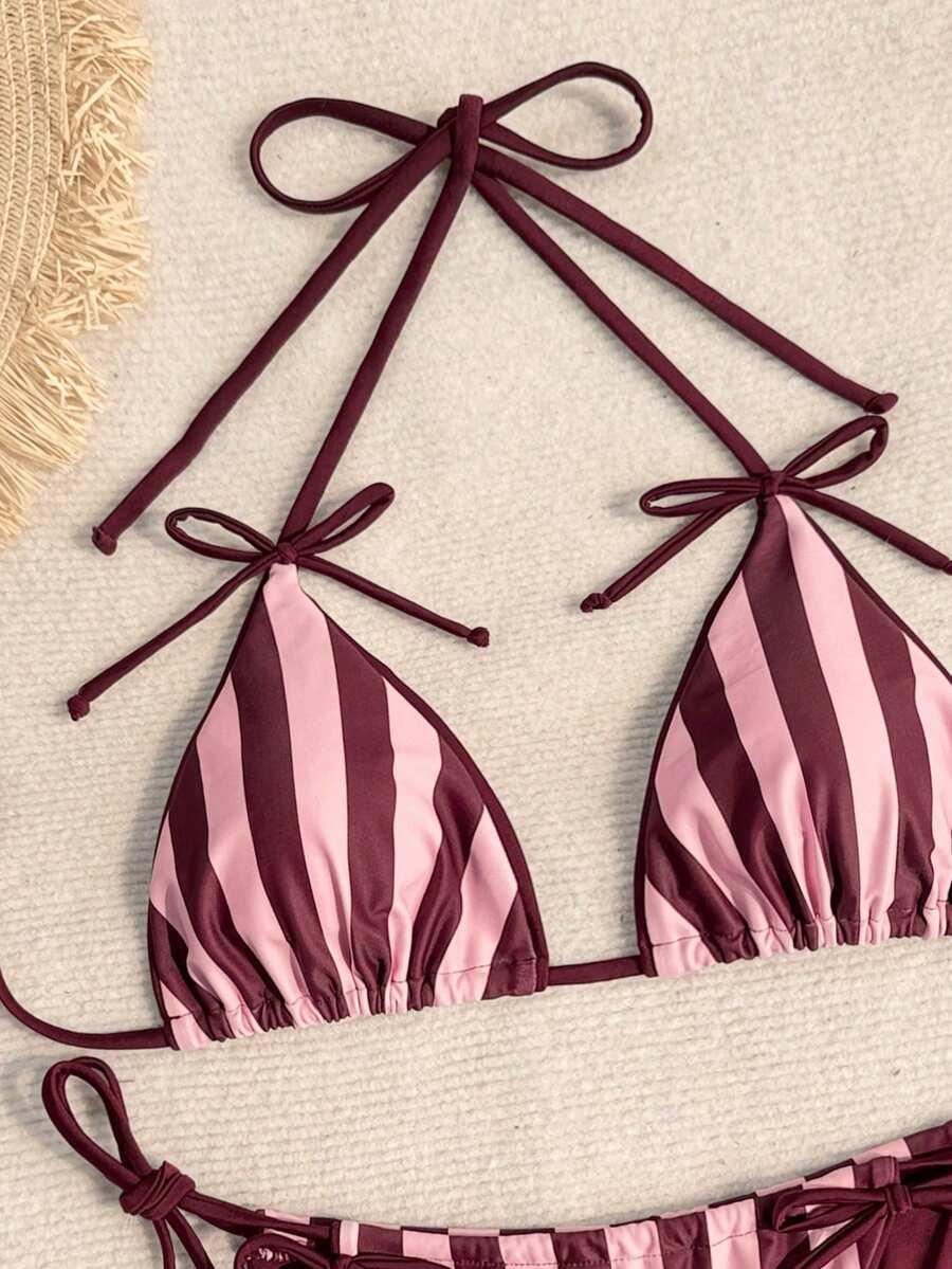 SWIM MOD DWUCZĘŚCIOWY STRÓJ KĄPIELOWY WZÓR PASKI S09__M