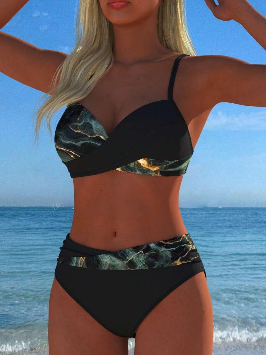 SHEIN DWUCZĘŚCIOWY STRÓJ KĄPIELOWY S09__M