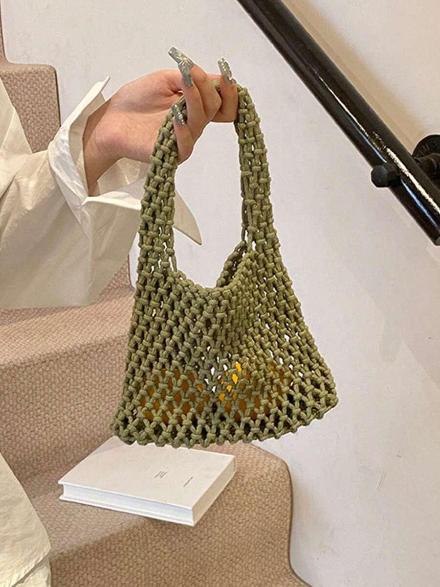 SHEIN ZIELONA TOREBKA CASUAL S07__17X20CM