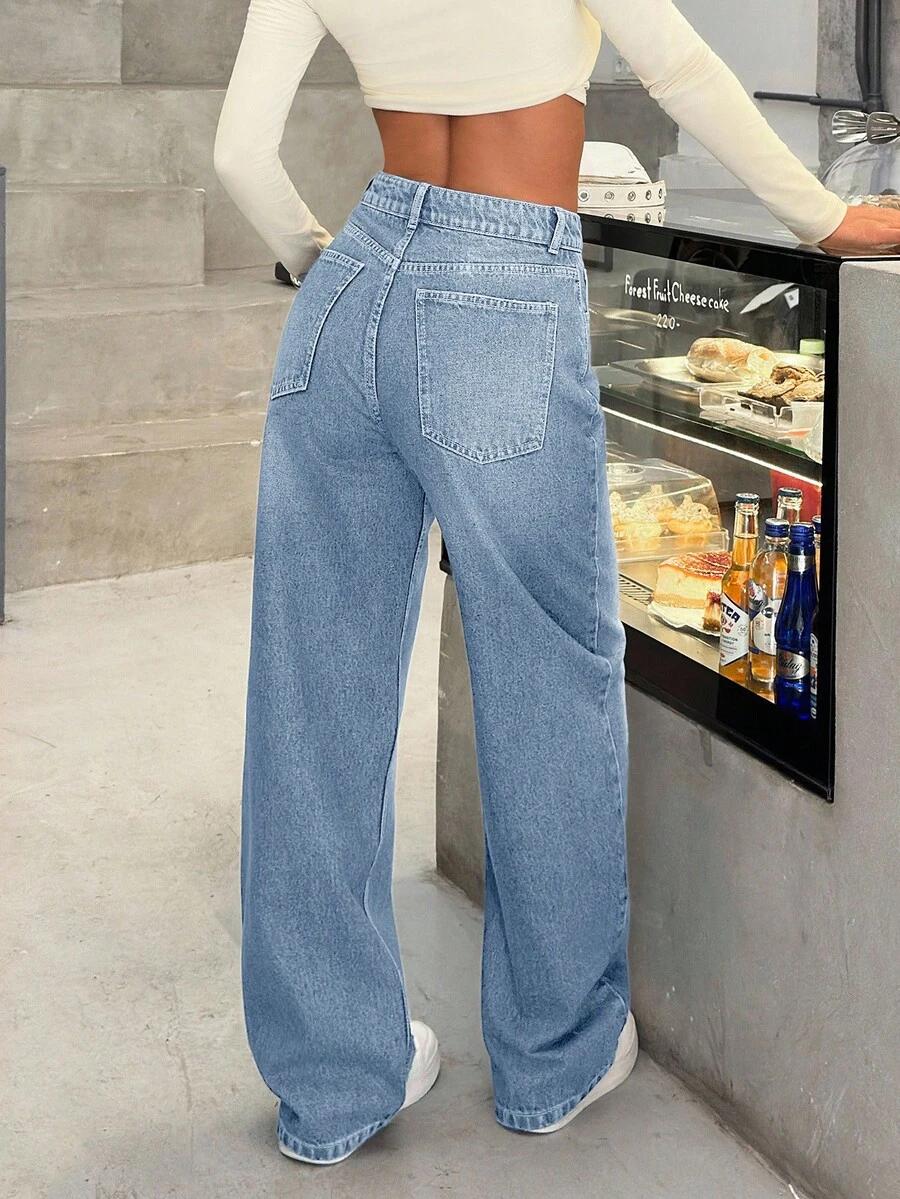 EURMUSE NIEBIESKIE SPODNIE JEANS S06__S