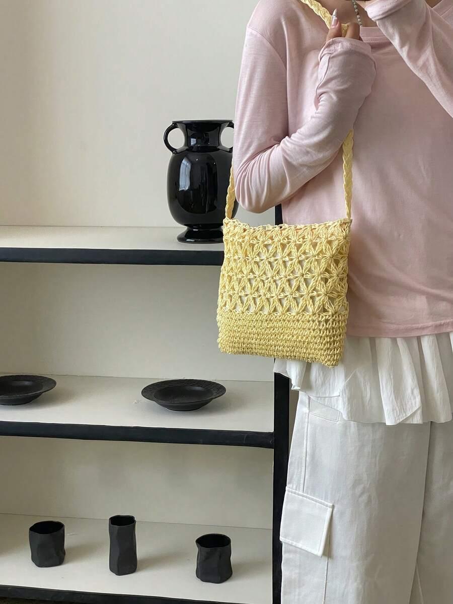 SHEIN ŻÓŁTA TOREBKA TEKSTURA S07