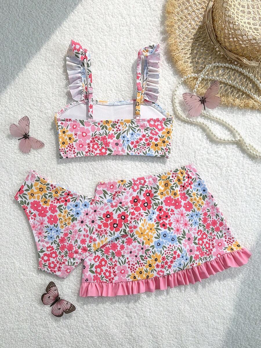 SHEIN TRZYCZĘŚCIOWY STRÓJ KĄPIELOWY KOMPLET S09__116-122