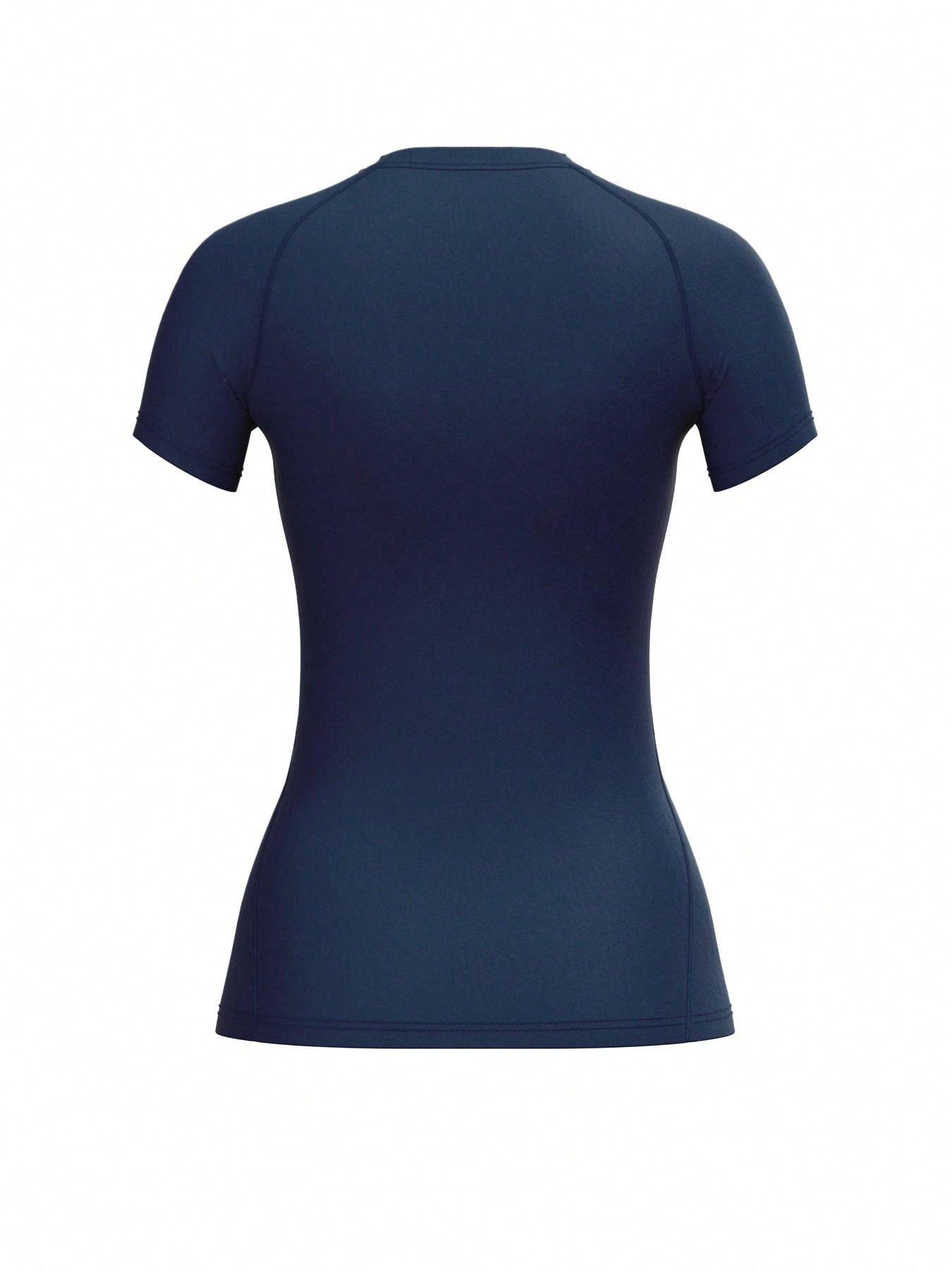 SHEIN NIEBIESKA BLUZKA KRÓTKI RĘKAW S06__S