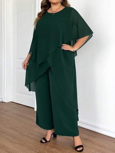 SHEIN ZIELONY KOMPLET BLUZKA SPODNIE S06__54