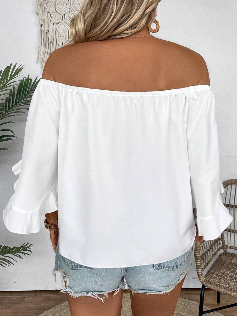 SHEIN BIAŁA BLUZKA ODKRYTE RAMIONA S06__46