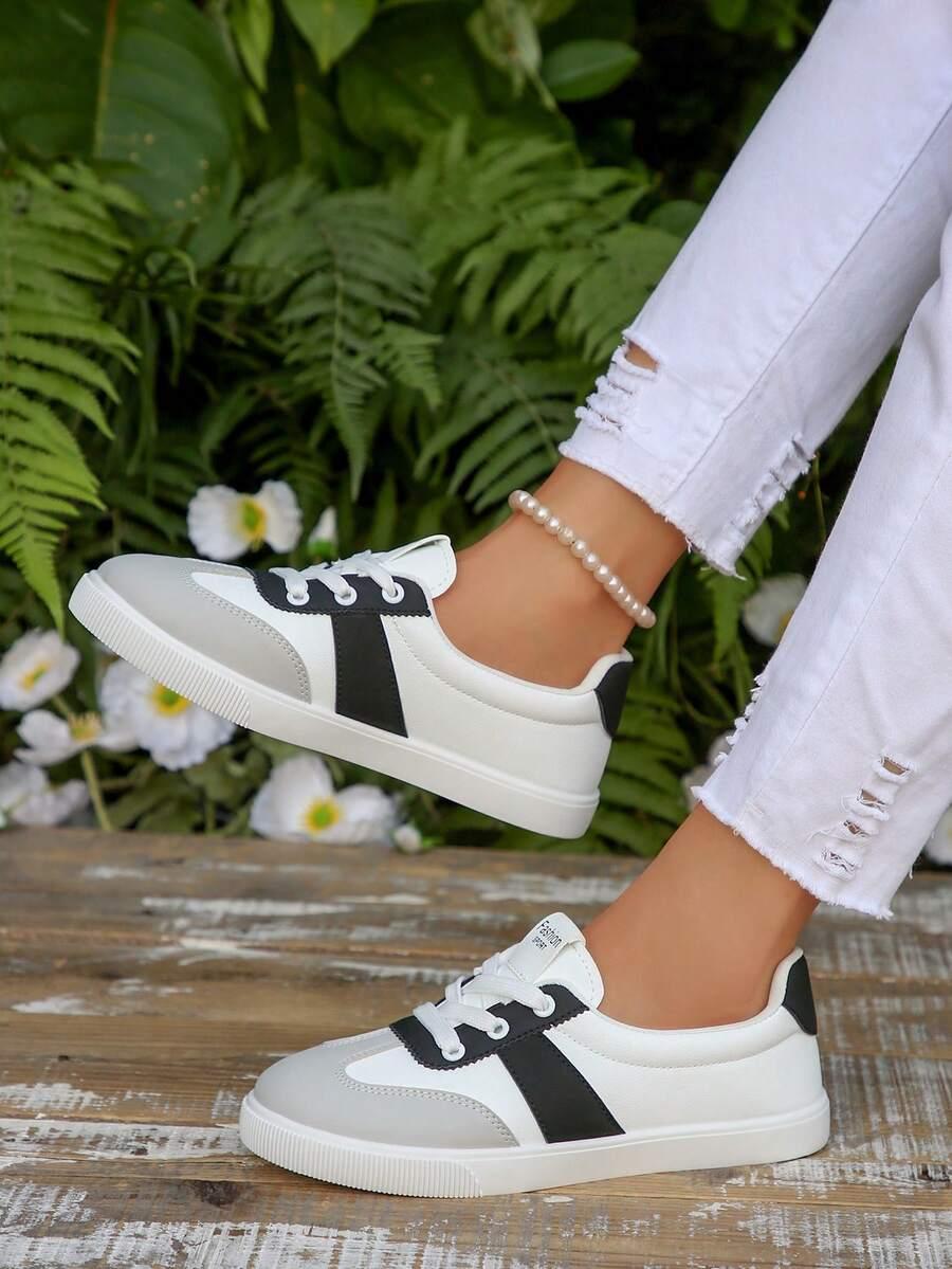 SHEIN SZNUROWANE TRAMPKI KONTRAST S06__39