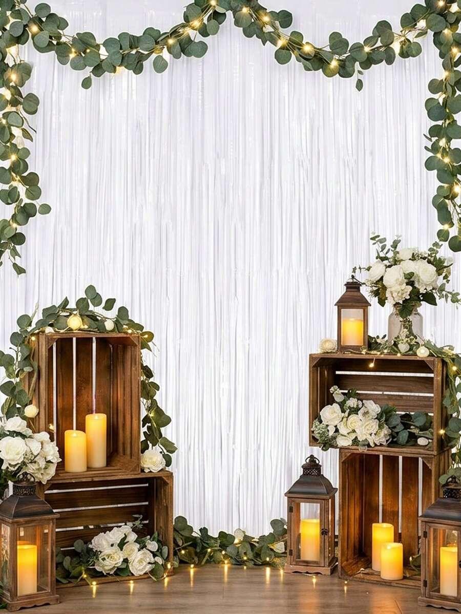 SHEIN BIAŁE TŁO DEKORACJE 1SZT S07__100X200CM