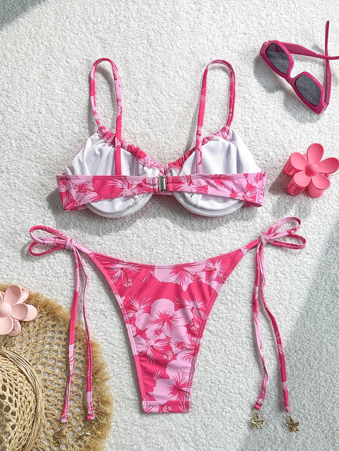 SHEIN DWUCZĘŚCIOWY STRÓJ KĄPIELOWY WZÓR S09__L