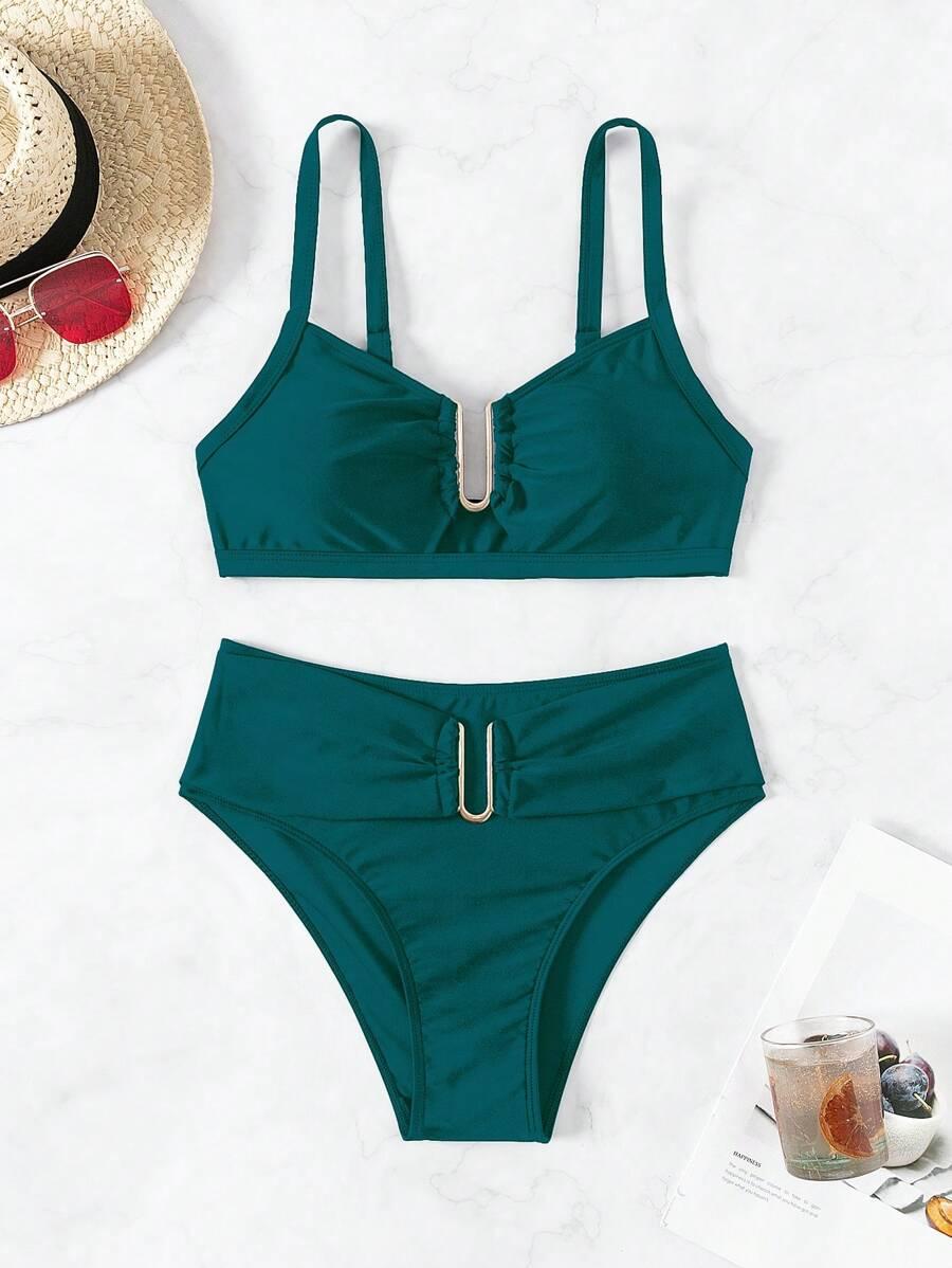 SHEIN DWUCZĘŚCIOWY STRÓJ KĄPIELOWY S09__L