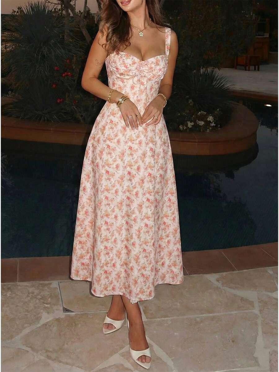 SHEIN MAXI SUKIENKA KWIATY S09__M