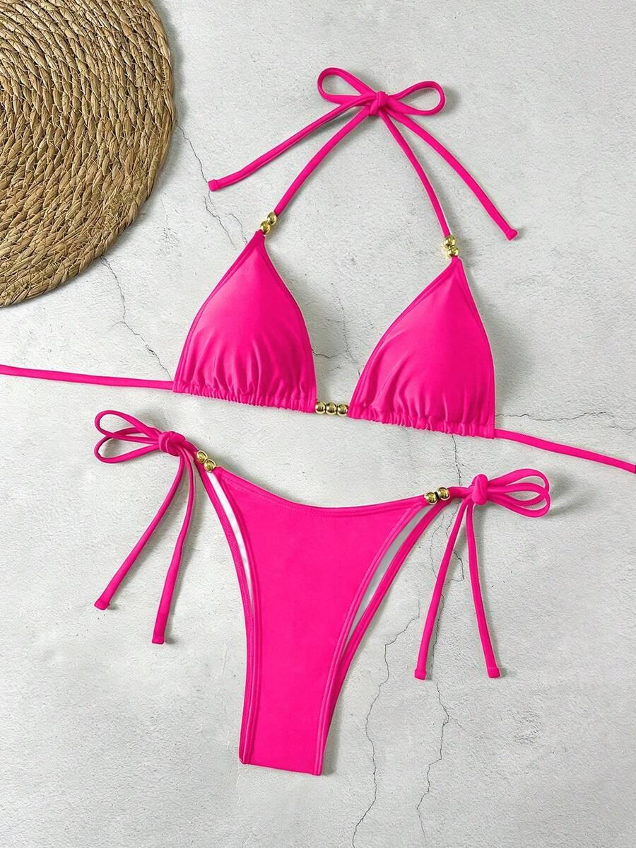 SHEIN DWUCZĘŚCIOWY STRÓJ KĄPIELOWY S09__L