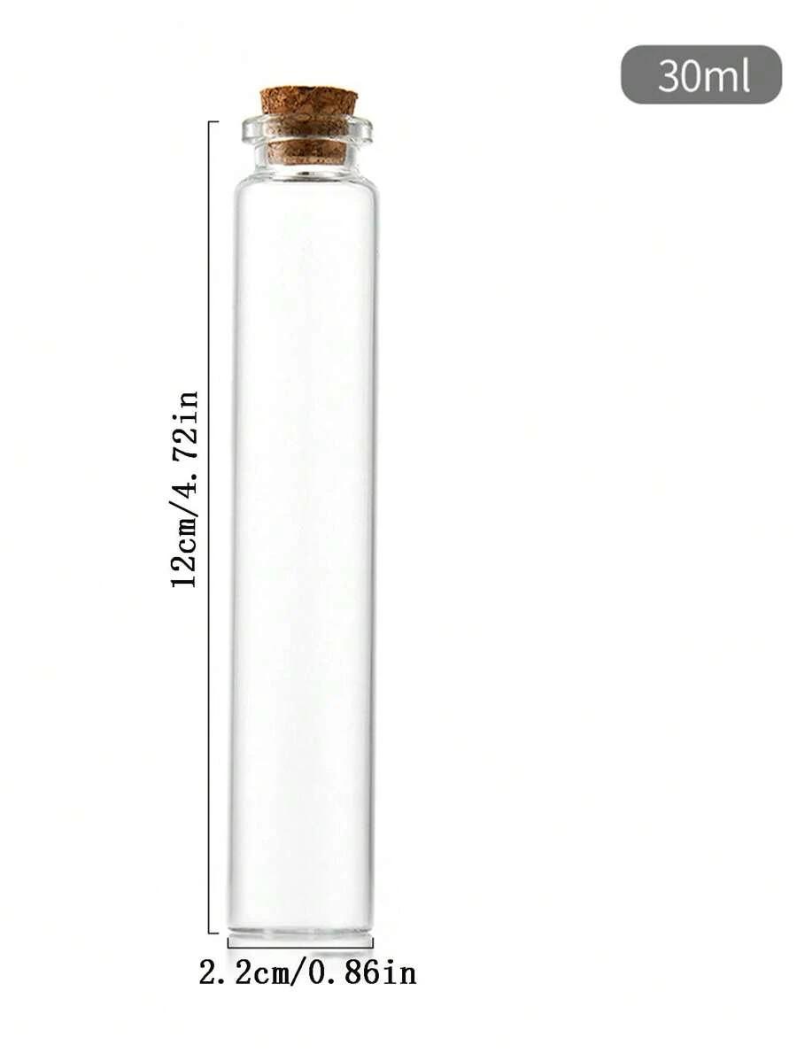 SHEIN BUTELECZKI SZKLANE Z KORKIEM 9-PACK S07__20ML