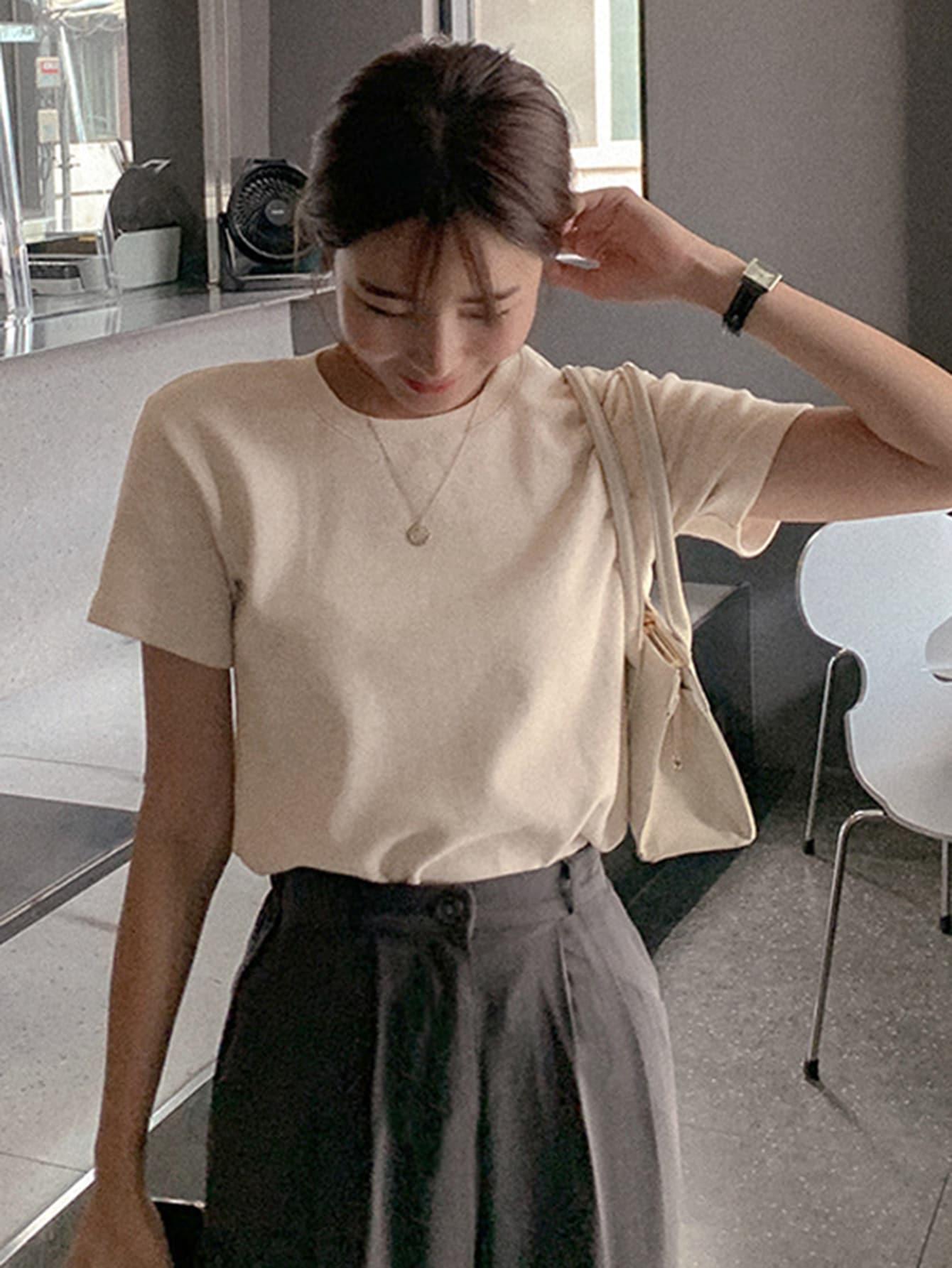 SHEIN BEŻOWA BLUZKA CASUAL S06__XS