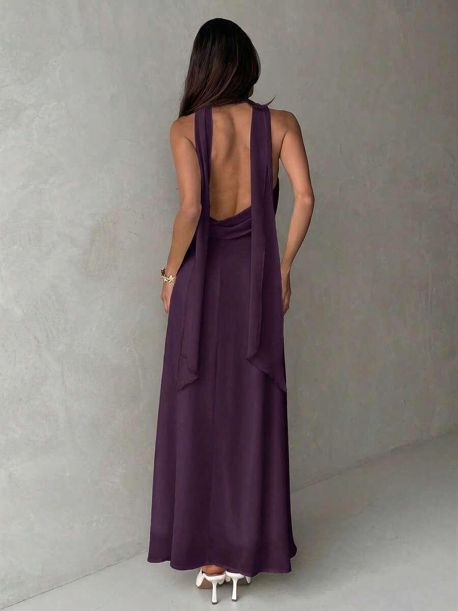 ALORUH FIOLETOWA MAXI SUKIENKA S06__M