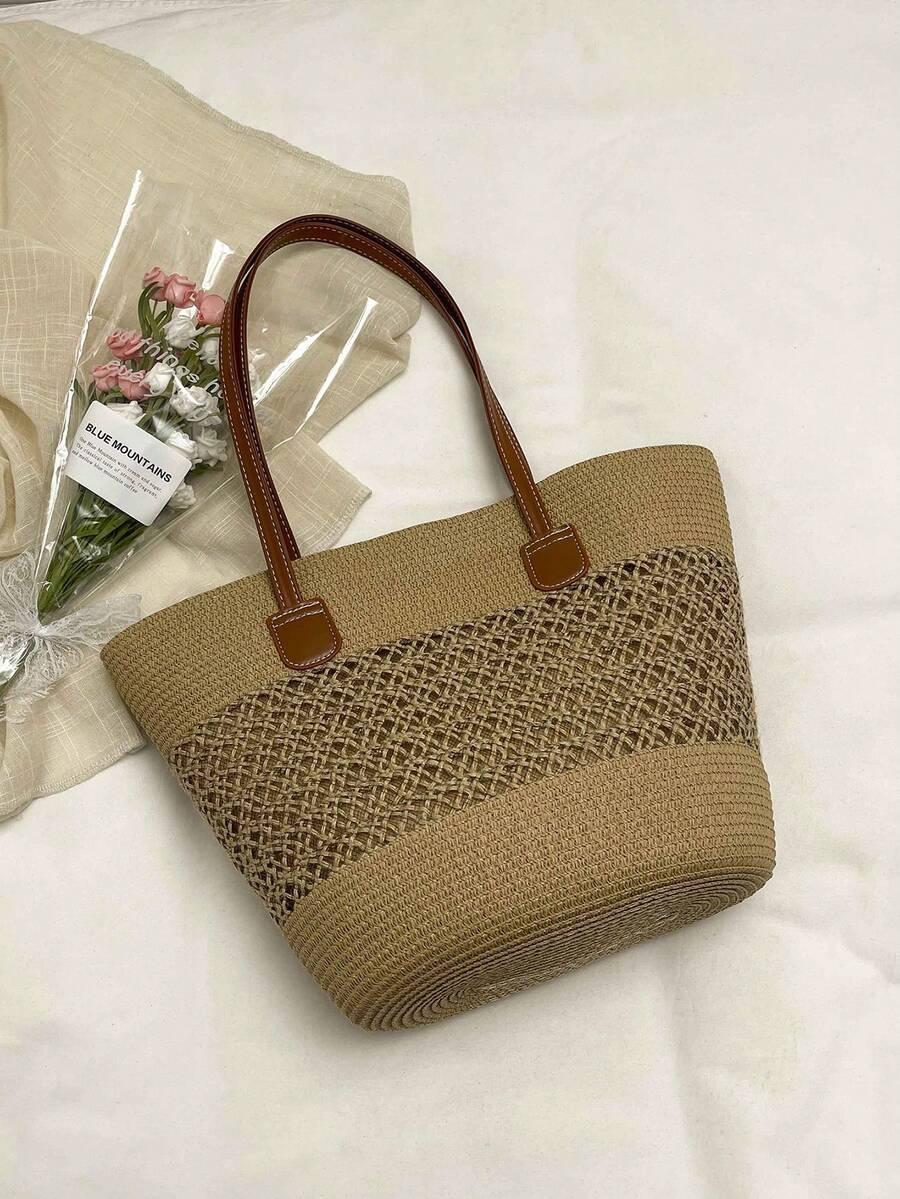 SHEIN PLECIONA TOREBKA NA RAMIĘ S07__25X13X28