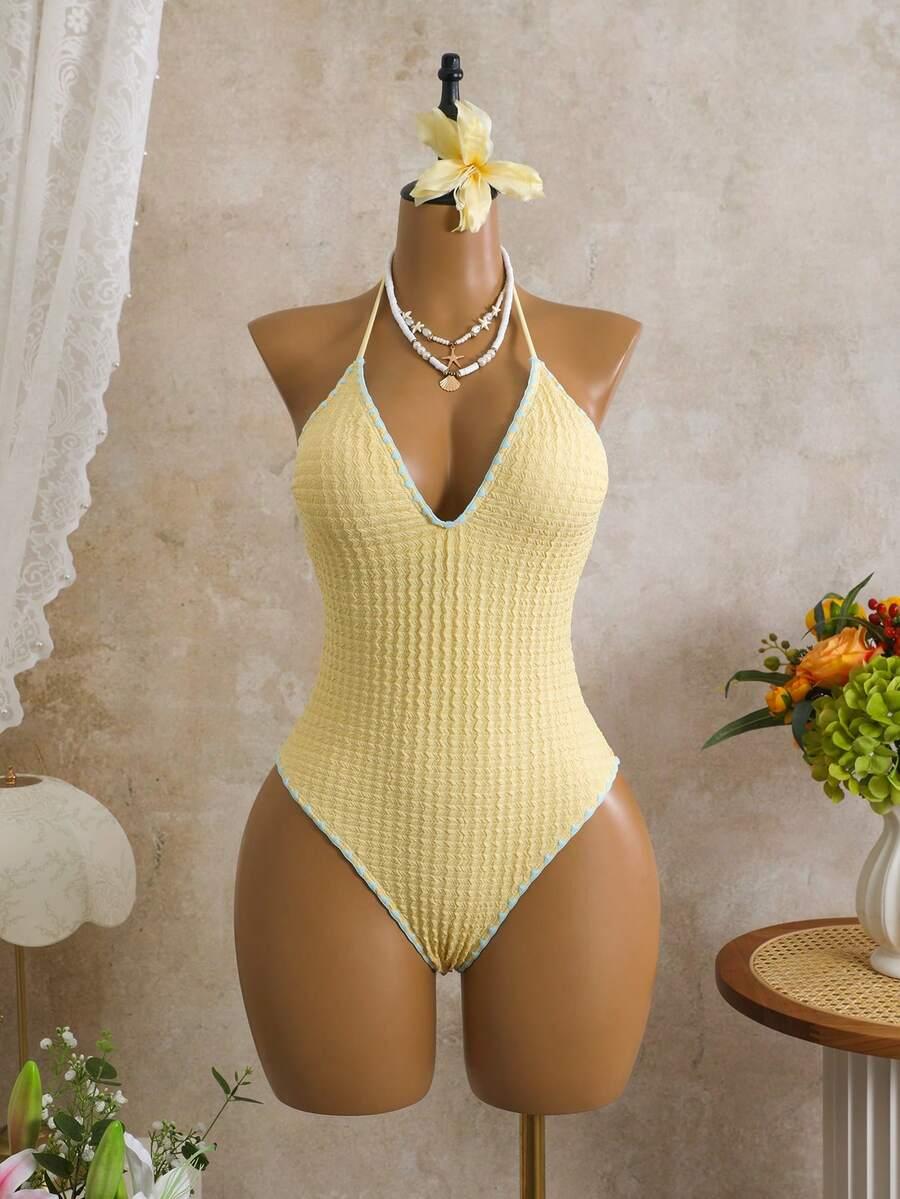 SHEIN JEDNOCZĘŚCIOWY STRÓJ KĄPIELOWY S09__XS