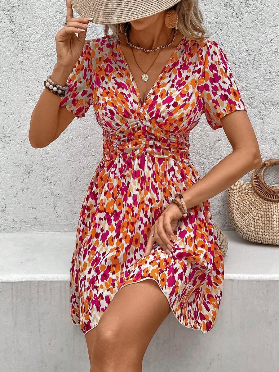 SHEIN SUKIENKA KRÓTKI RĘKAW S06__L