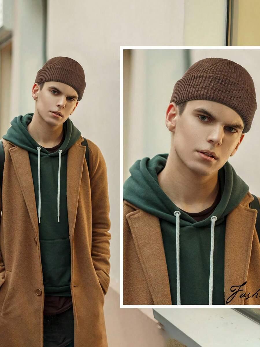 SHEIN BRĄZOWA CZAPKA BEANIE W01__58/60
