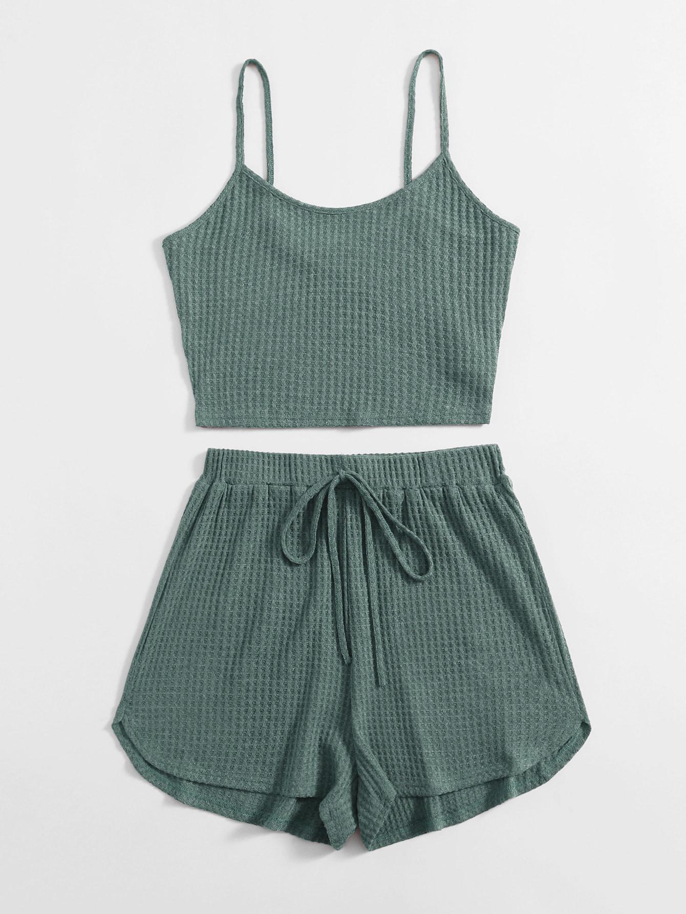 SHEIN ZIELONY TOP NA RAMIĄCZKACH S06__M