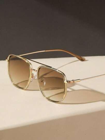 SHEIN BRĄZOWE OKULARY PRZECIWSŁONECZNE S07