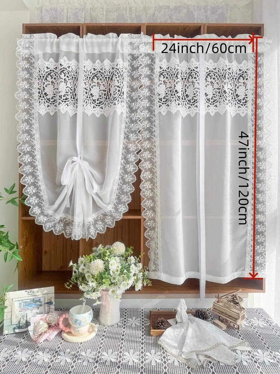 SHEIN BIAŁA FIRANKA KORONKA S07__60X120