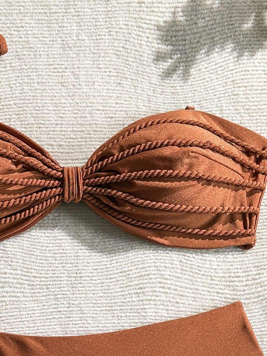 SHEIN DWUCZĘŚCIOWY STRÓJ KĄPIELOWY TEKSTURA S09__46