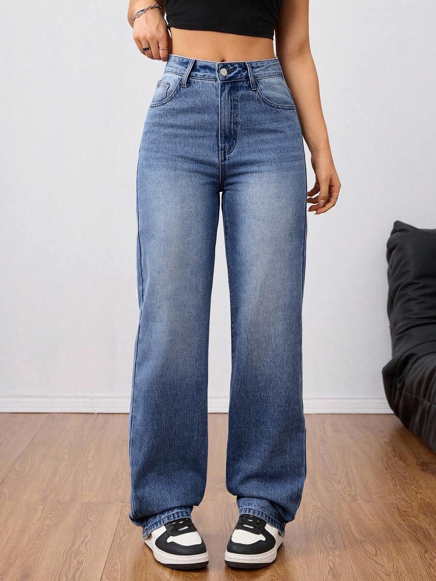 SHEIN NIEBIESKIE SPODNIE JEANS S06__M
