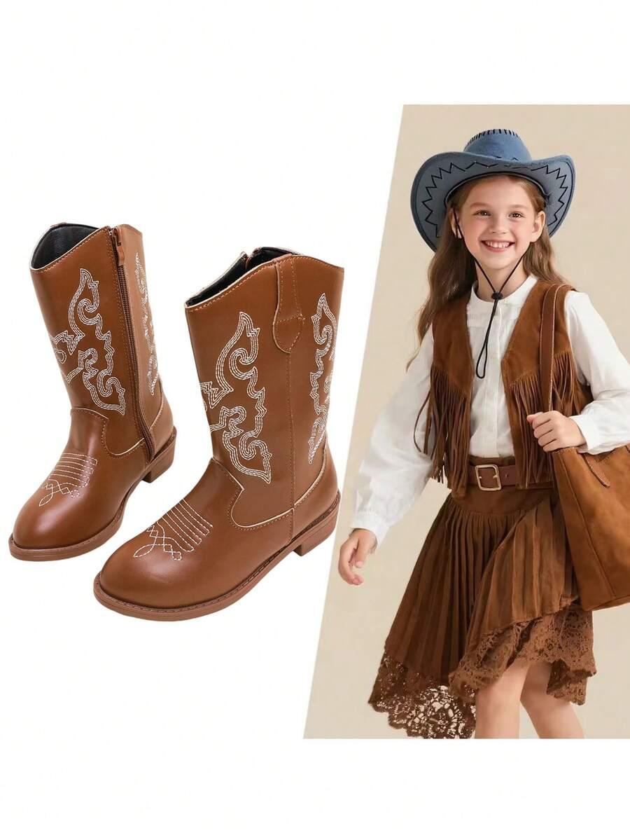 SHEIN BRĄZOWE KOZAKI KOWBOJKI W01__36
