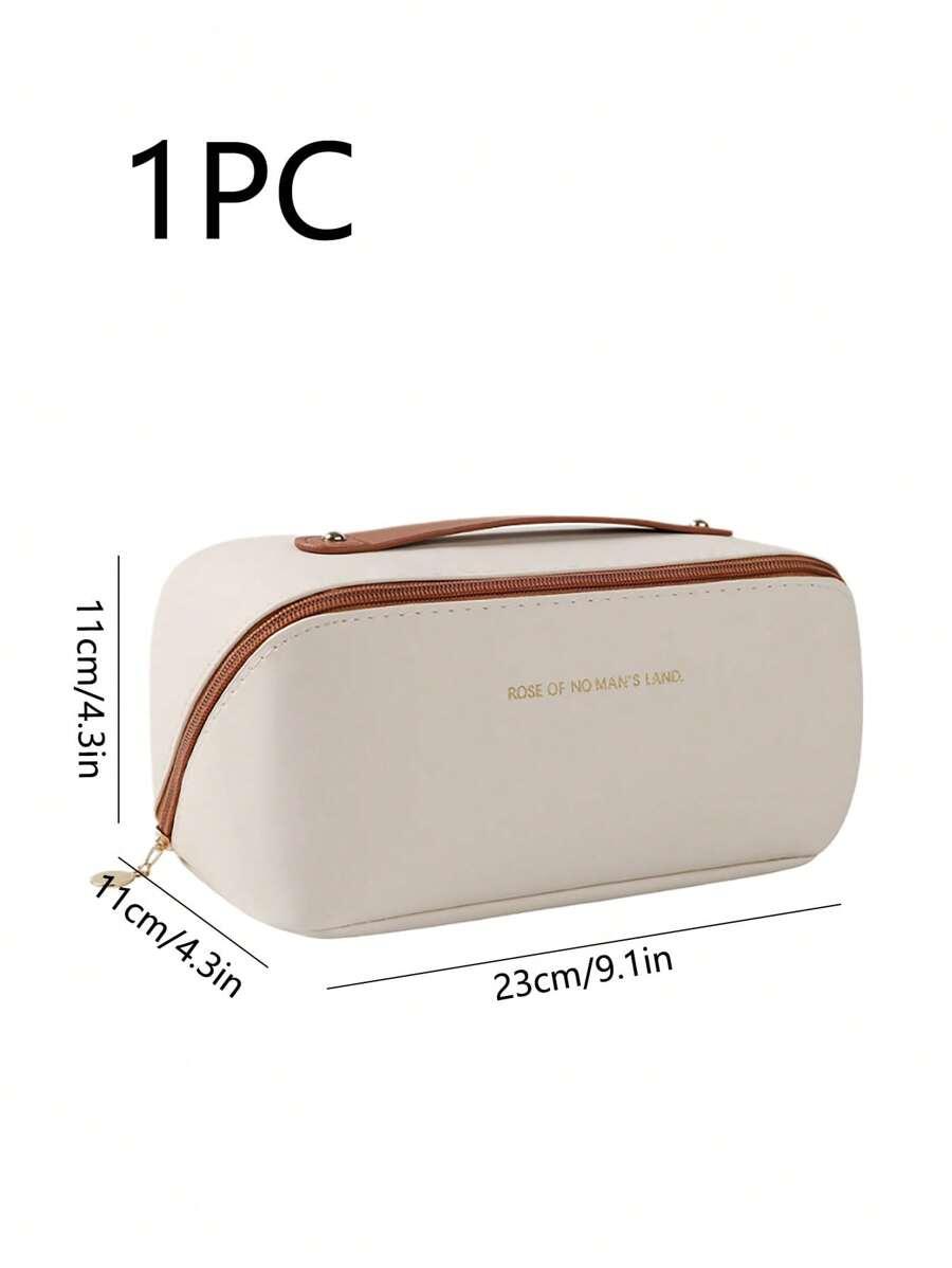 SHEIN BEŻOWA KOSMETYCZKA ZAMEK S07__23X11X11