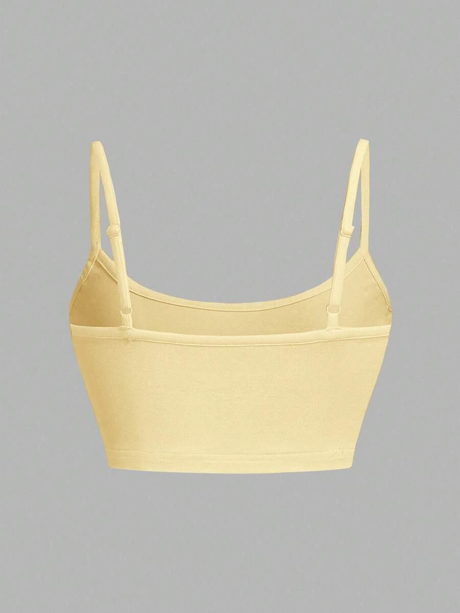 SHEIN ŻÓŁTY TOP NA RAMIĄCZKACH PK01__S
