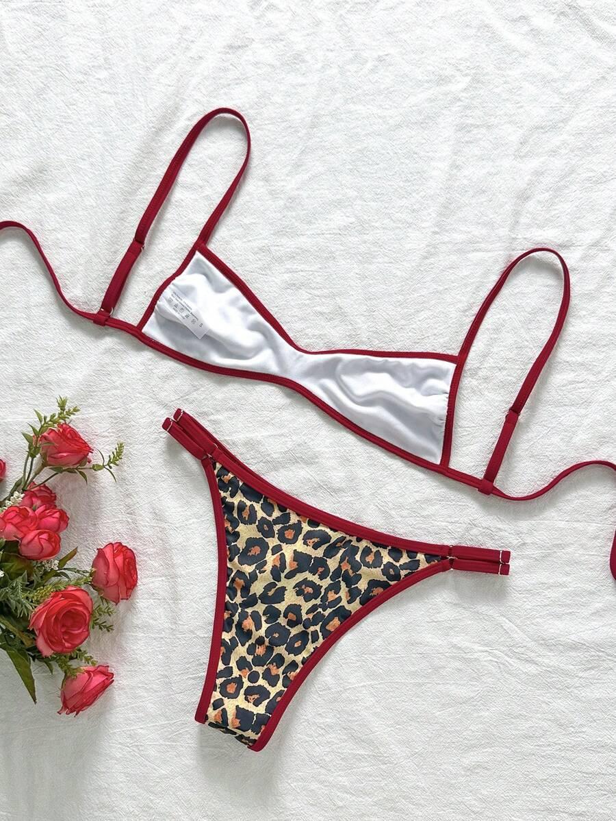 SHEIN DWUCZĘŚCIOWY STRÓJ KĄPIELOWY ANIMAL PRINT S09__M
