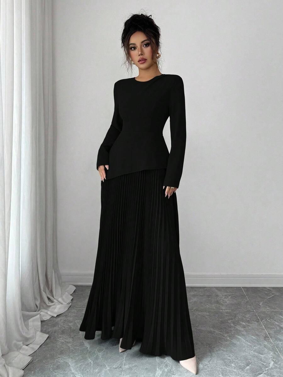 ELENZGA CZARNA MAXI SUKIENKA S06__L
