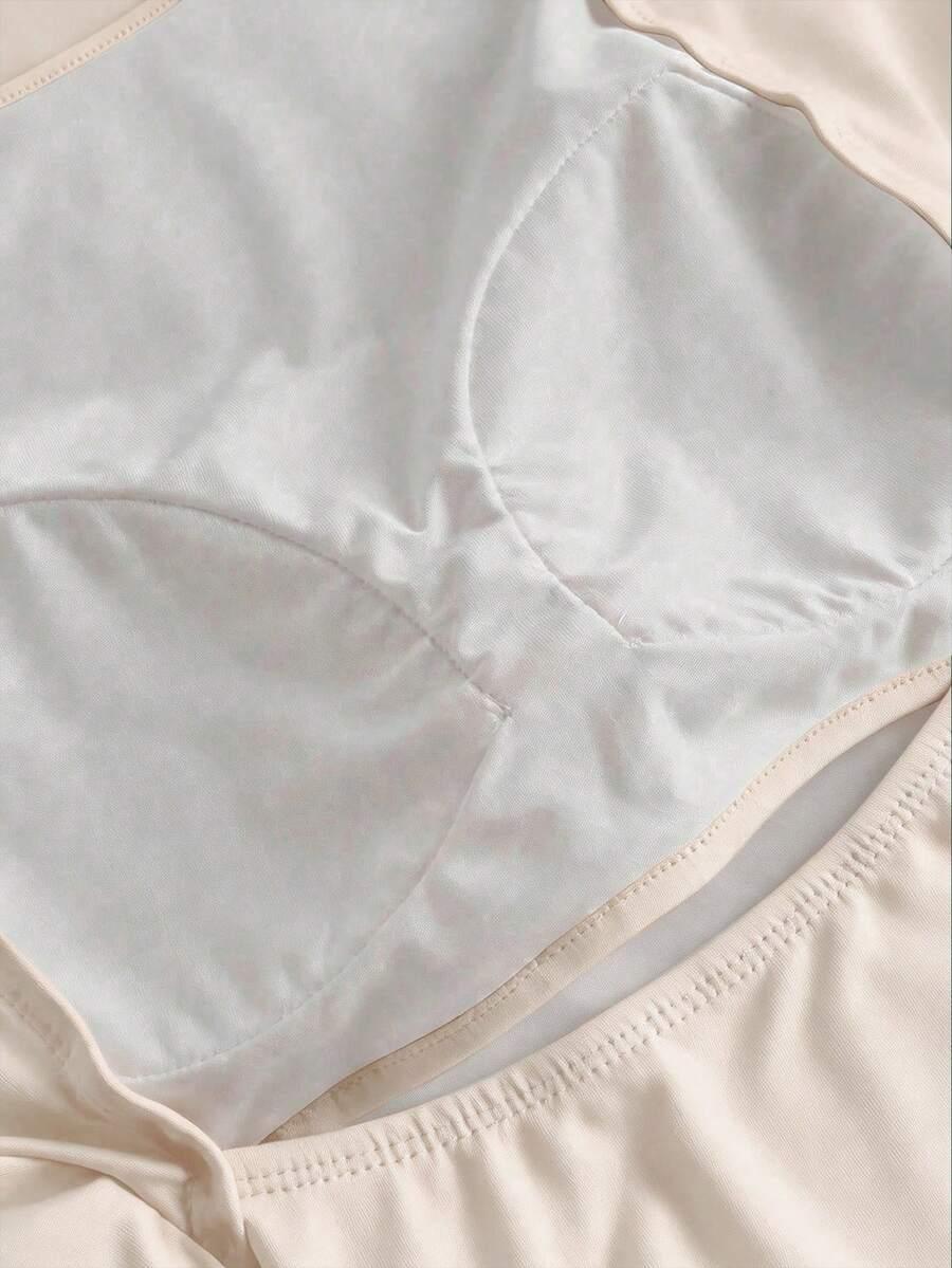 SHEIN BEŻOWY TOP ODKRYTE PLECY S06__L