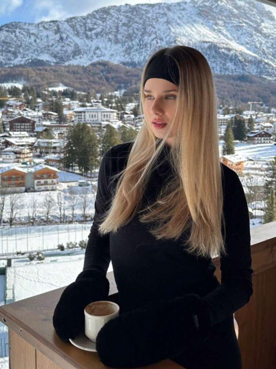 SHEIN CZARNA OPASKA NA GŁOWĘ S07__