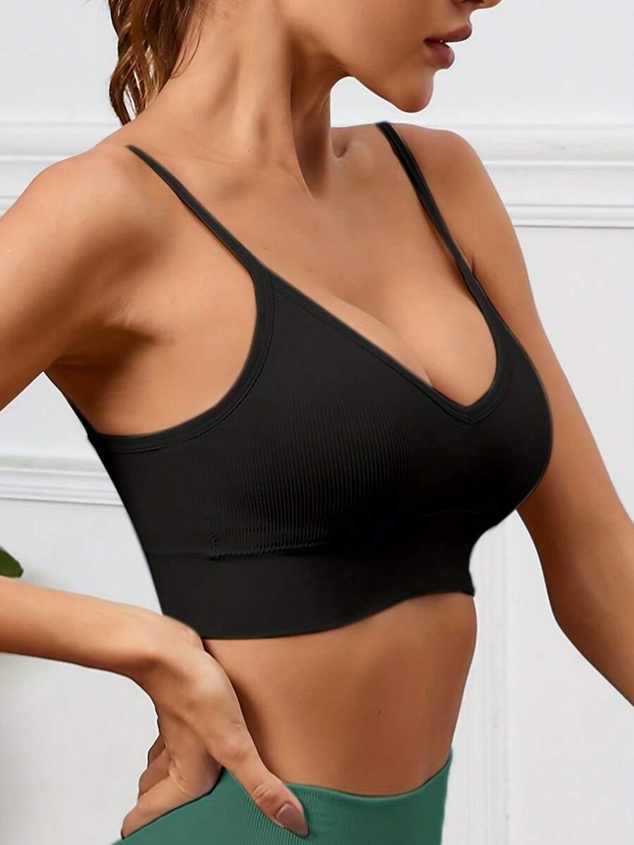 SHEIN CZARNY SPORTOWY BIUSTONOSZ S06__M
