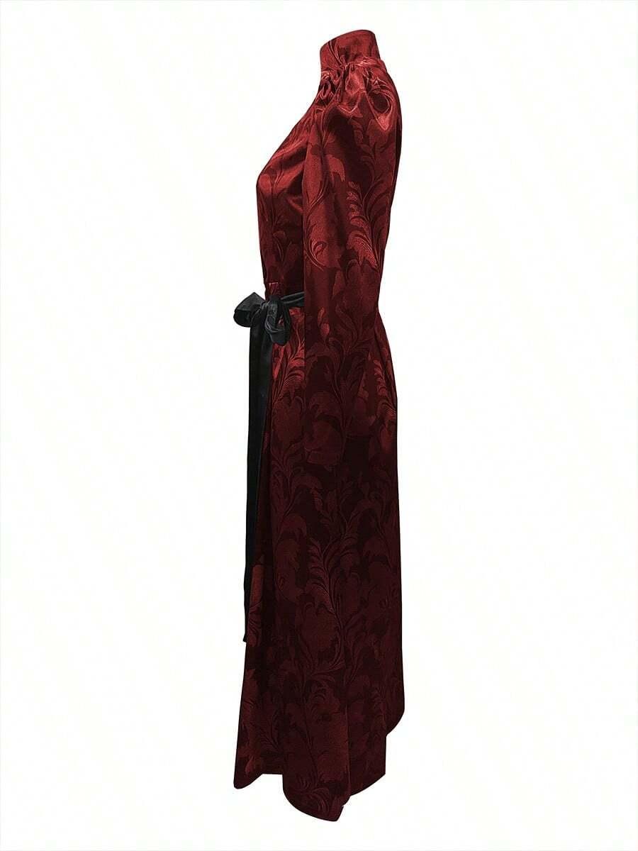 SHEIN CZERWONA SUKIENKA MAXI WZÓR S06__S