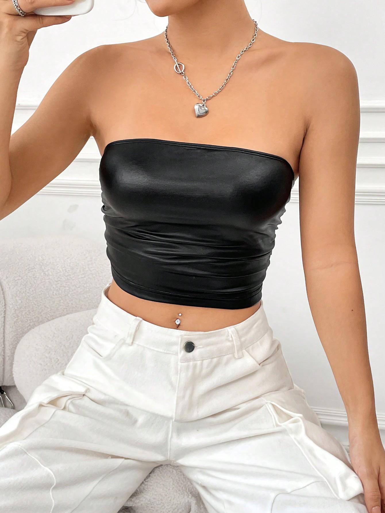 SHEIN CZARNY TOP TUBA S06__S